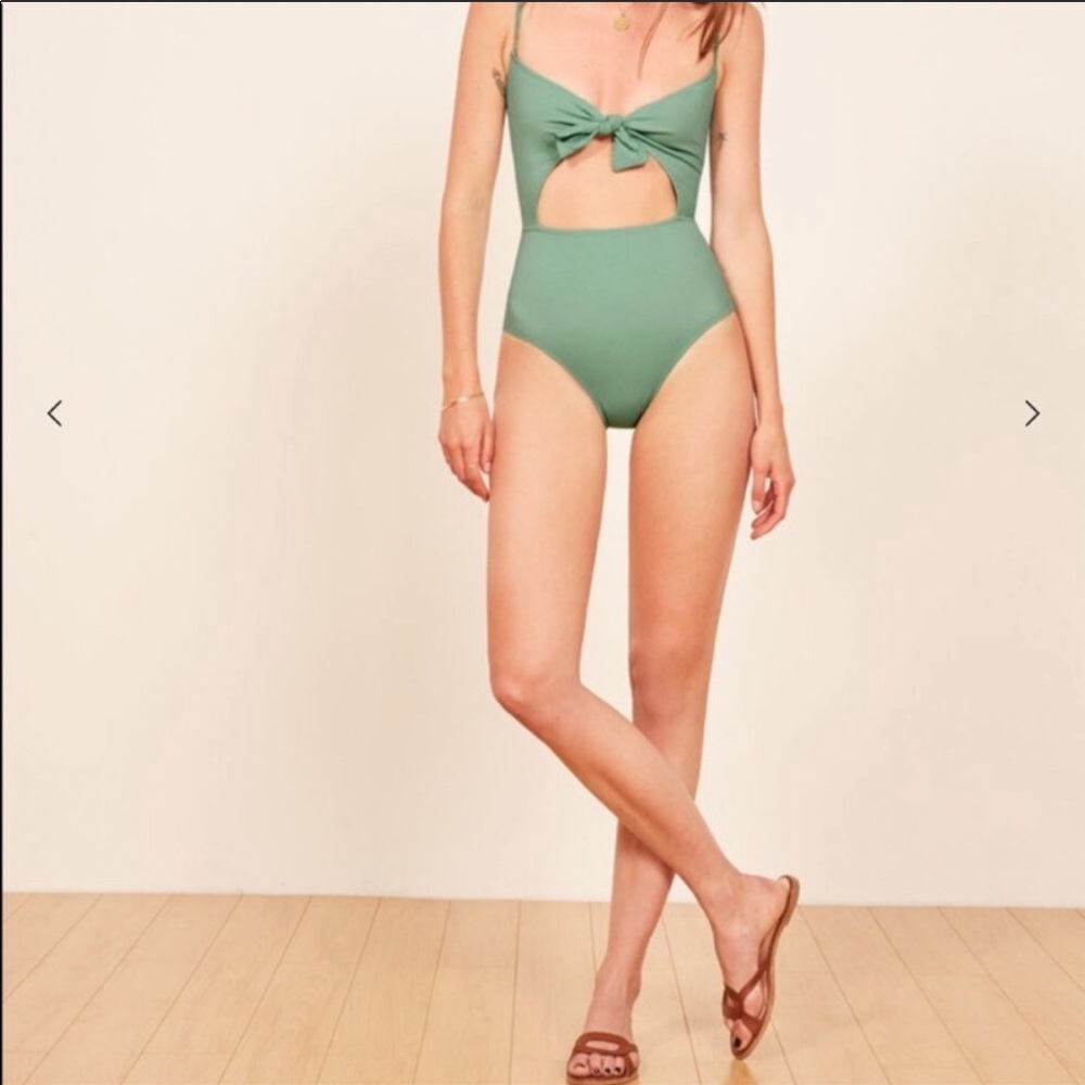 Reformation Tropicana One-Piece Swimsuit - Green
